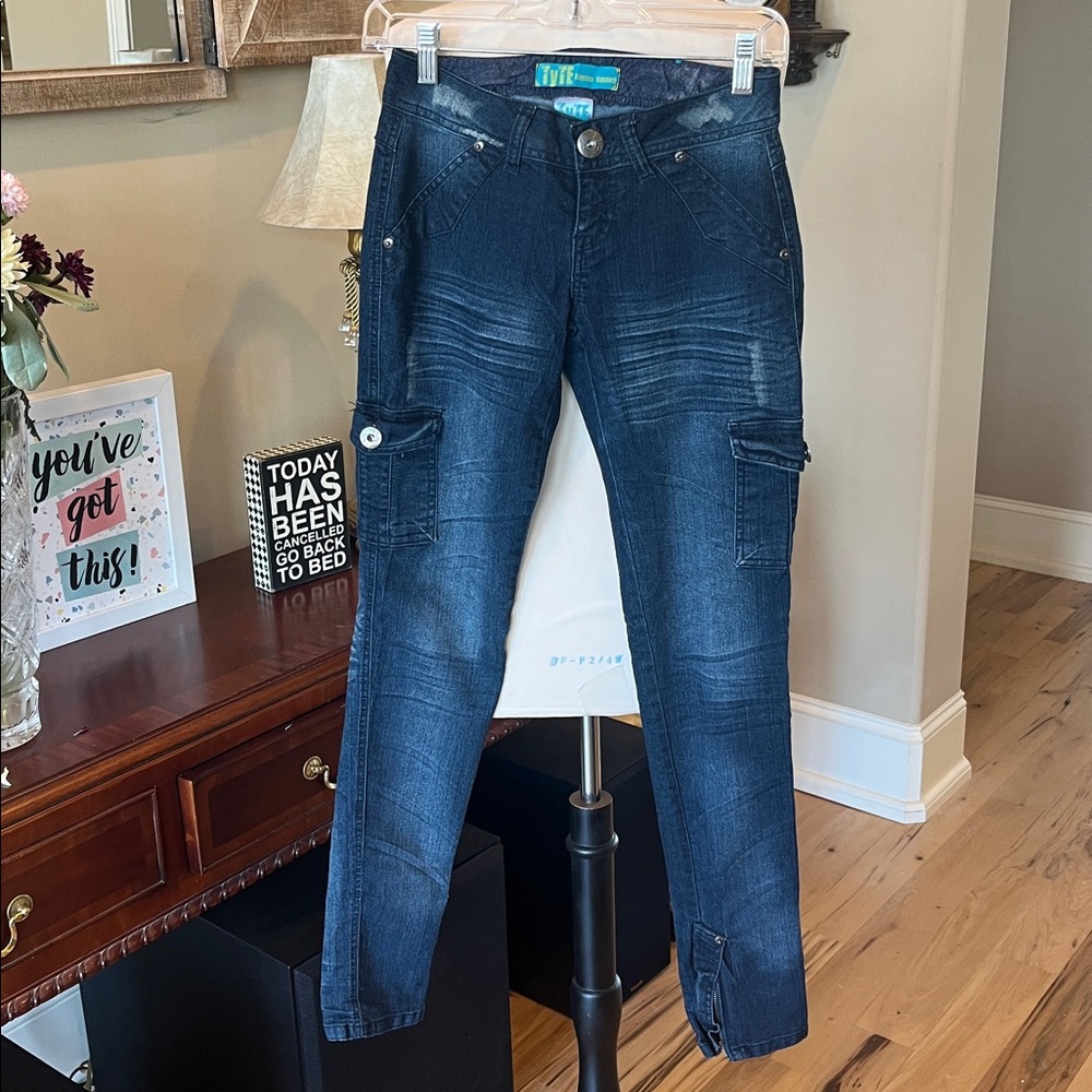 Tyte Jeans Womens 3 American Standard Skinny Cargo Low Rise